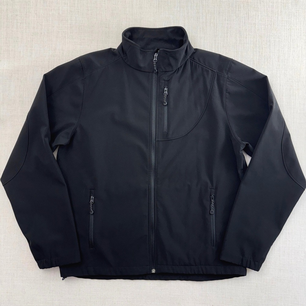 Black Diamond Mens Softshell Fleece Lined Jacket Black Large Full Zip
